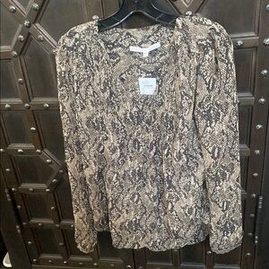 Veronica Beard Black and White Relaxed Blouse